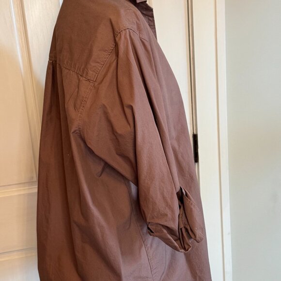 gap | cocoa brown "the big shirt" boyfriend | size small - Picture 3 of 5